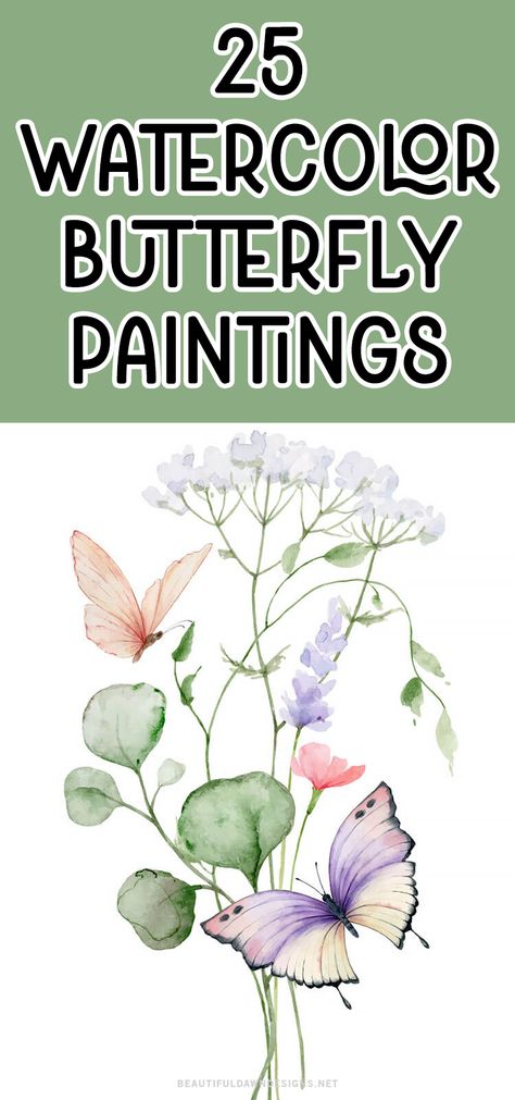 Butterflies have long been a favorite subject for artists because of their delicate and intricate designs, making it possible to create stunning and detailed watercolor paintings. Here, I have compiled 25 beautiful watercolor butterfly painting ideas that are sure to inspire and captivate anyone who loves the beauty of nature and art. Watercolor Flowers And Birds, Watercolor Butterflies Tutorial, Watercolor Butterflies Painting Watercolour, Insects Watercolor Painting, Water Colour Butterflies, Paintings With Butterflies, Watercolor Butterflies Painting, Butterfly Watercolor Painting Easy, How To Paint Butterflies