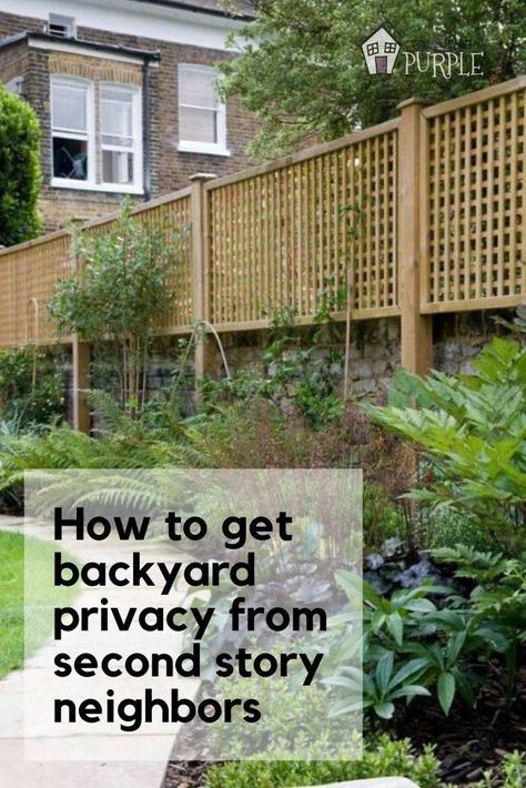 Backyard Privacy Ideas Rental, Backyard Privacy Overhead, Privacy From Neighbors Balcony, Townhouse Backyard Privacy Ideas, Fence Higher Privacy, Add More Privacy To Your Fence, Landscaping Screening Ideas, Privacy From Two Story Neighbors, Privacy Backyard Fence