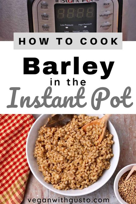 Barley Instant Pot, How To Cook Barley, Barley Recipe, Big Family Meals, Barley Salad, Creamy Salad Dressing, Serving Ideas, Pearl Barley, Healthy Grains