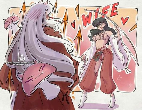 Inuyasha Funny, Inuyasha Love, Inuyasha X Kagome, Seshomaru Y Rin, Inuyasha And Sesshomaru, Inuyasha Fan Art, Inuyasha And Kagome, Arte Monster High, Kagome And Inuyasha