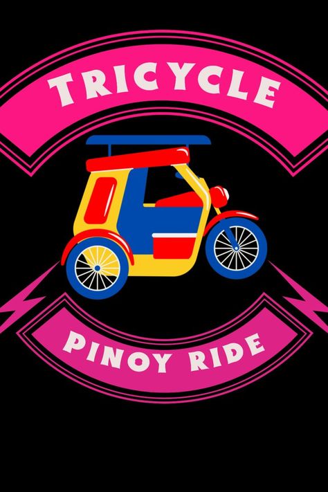 Tricycle is one of the most common means of public transportation in the Philippines especially in rural areas. This is for everyone who are interested in Filipino culture and who likes fun and unique design tees. Perfect gifts for family and friends. Tricycle Philippines, I Miss You Dad, Toxic Friends, Logo Samples, Miss You Dad, Easy Love Drawings, Filipino Culture, Dragon Artwork, Public Transportation