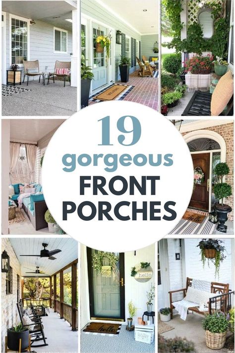 Front Porch Seating, Modern Front Porches, Front Porch Bench, Front Porch Furniture, Porch Wall Decor, Front Porch Lighting, Porch Landscaping, Porch Bench, Outdoor Entryway