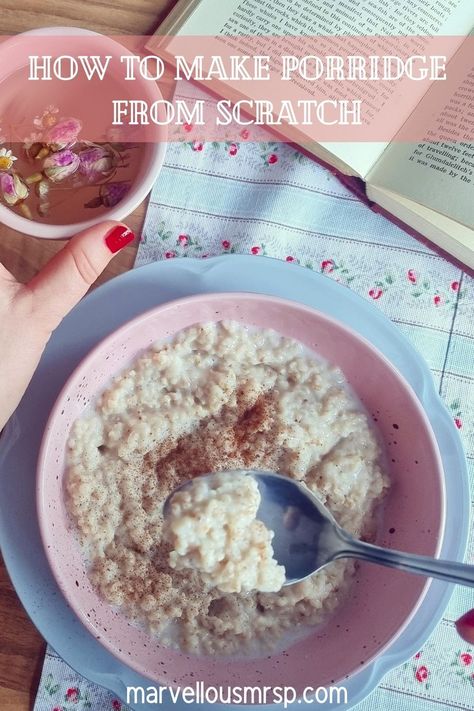 Homemade old fashioned porridge recipe Vegan option Healthy breakfast Homemade Porridge, Easy Porridge Recipes, Blackberry Liqueur Recipes, Vintage Family, How To Make Porridge, How To Freeze Blackberries, Porridge Oats, Oats Quaker, Porridge Recipes