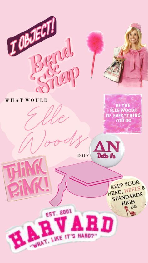 #legallyblond #ellewoods #pink Woods Aesthetic, Blonde Movie, Law School Inspiration, Elle Woods, Whatsapp Wallpaper, Theatre Life, Academic Motivation, Legally Blonde, School Inspiration