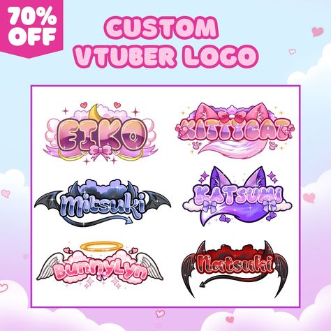 Looking for a cute, kawaii VTuber logo? We can help you create a custom logo that will make your channel stand out! #vtuber #vtuberlogo . #Kawaii #Logos #Vtuber_Logo_Ideas #Cute_Vtuber Cute Vtuber, Vtuber Logo, Kawaii Logo, Vtuber Design, Watermark Ideas, Vtuber Model, Logo Package, Cute Logo, Virtual Art