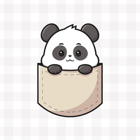 Lindo panda en bolsillo dibujos animados... | Premium Vector #Freepik #vector #panda-logo #panda #panda-kawaii #panda-animado Logo Panda, Panda 3d, Panda Logo, Panda Panda, Kawaii Panda, Mini Printer, Premium Vector, Hello Kitty, Quick Saves