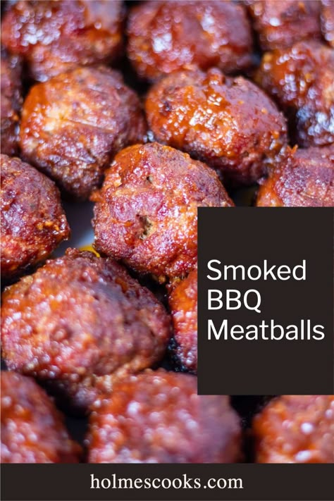 Smoker Recipes Appetizers, Grilling Meats Ideas, Super Bowl Smoker Recipes, Pellet Smoker Appetizer Recipes, Easy Smoker Meals, Smoked Bbq, Smoked Meatball Recipes, Bbq Meats, Smoked Meats Ideas