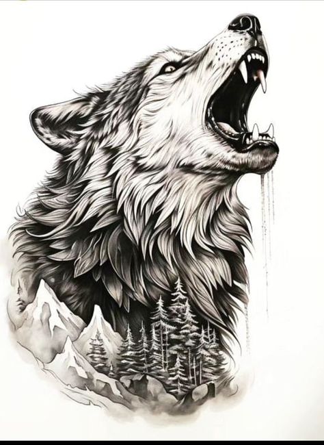 Kurt Tattoo, Native American Wolf Art, Butterfly Ankle Tattoos, Wolf And Moon Tattoo, The Godfather Poster, Persian Tattoo, Wolf Tattoos Men, Native American Wolf, Lion Head Tattoos