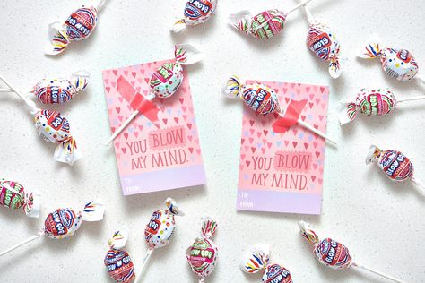 Printable Valentine's Day Card: Blow Pop — Won't You Be My Valentine? Blow Pop Valentines Printable, Blow Pop Valentines, Middle School Crush, Pop Valentines, Blow Pop, Blow My Mind, School Crush, Valentine Printables, Blow Pops