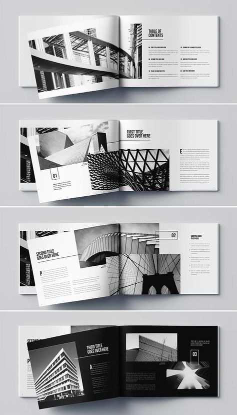 Minimal Black & White Architecture Brochure Template InDesign - 28 Custom Pages Booklet Design Layout, Architecture Portfolio Template, Design De Configuration, Architecture Brochures, White Architecture, Portfolio Photo, Photobook Design, 포트폴리오 레이아웃, Architecture Portfolio Design