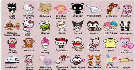 This is a really cute background Widgetsmith and more! Sanrio Names, All Hello Kitty Characters, Images Hello Kitty, Preschool Planning, Whatsapp Wallpaper Cute, Hello Kitty Characters, Hello Kitty And Friends, Hello Kit, Character Names