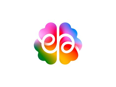 Brain + "ea" logo concept by Vadim Carazan on Dribbble Idea Icon Design, Connect Logo Design, Vision Logo Design, Counselor Logo, Question Logo, Web Designer Logo, Transformation Logo, Fingerprint Logo, Community Logo Design