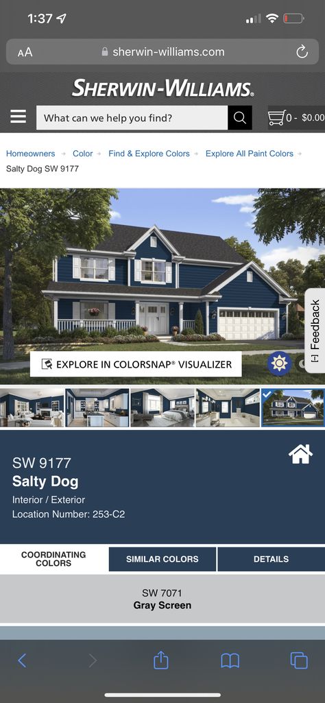 House Paint Exterior Colour Schemes, Sherwin Williams Blue, Salty Dog, Exterior Color Schemes, House Paint Exterior, Exterior Paint Colors, Blue Interior, Exterior House Colors, Exterior House