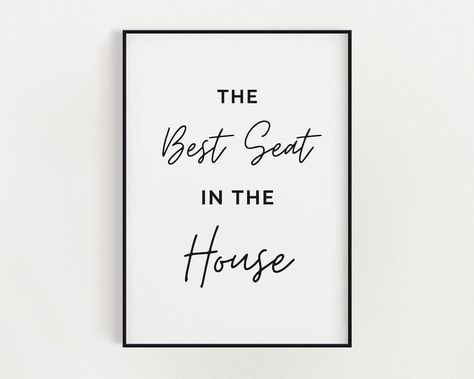 BATHROOM WALL DECOR Best Seat In The House Print Bathroom | Etsy Funny Bathroom Signs, Motivational Prints, Instant Art, Bathroom Humor, Bathroom Prints, Bathroom Signs, Printable Quotes, Bathroom Wall Art, Digital Wall