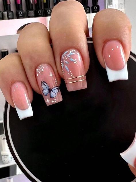 Her Nails, Nail Polishes, Nail Polish, Nail Art, Nails, Pink, White, Art, Nail Arts