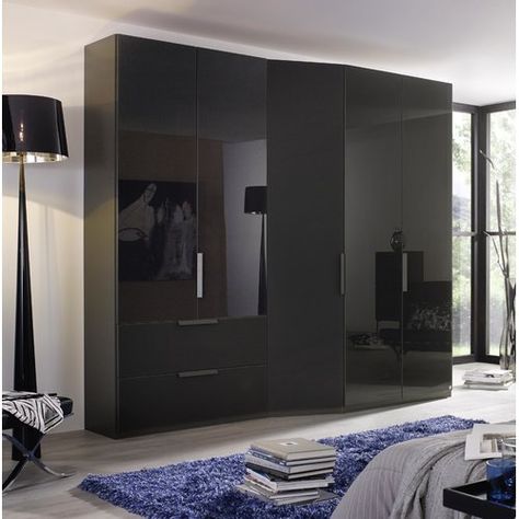 Wardrobes Uk, 3 Door Sliding Wardrobe, Luxurious Wardrobe, Monochrome Bedroom, 4 Door Wardrobe, Dressing Room Decor, Bedroom Built In Wardrobe, Black Bedroom Furniture, Black Wardrobe