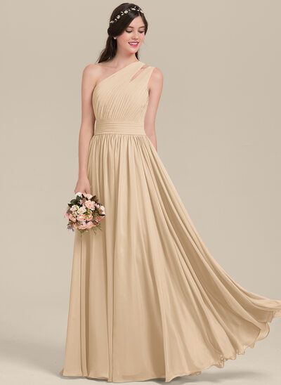 Bridesmaid Dresses & Bridesmaid Gowns, All Sizes & Colors‎ - JJ's House Bridesmaid Dresses Beige, Champagne Bridesmaid Dress, Uzun Boy, Bridesmaid Dress Chiffon, Dresses Beige, Champagne Bridesmaid, Bridesmaid Gowns, Floor Length Chiffon Bridesmaid Dresses, Dress Chiffon