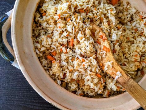 Maze Gohan, Japanese Style Mixed Rice - The Japanese Kitchen Rice With Carrots, Mixed Rice, Broiled Fish, Asian Grocery, Japanese Kitchen, Fried Tofu, Miso Soup, Toasted Sesame Seeds, Fall Dinner