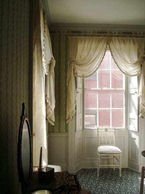 Victorian Window Treatments, Vintage Window Treatments, Muslin Curtains, Window Treatments For Bedroom, Victorian Windows, Farmhouse Window Treatments, Best Leather Sofa, Diy Window Treatments, Diy Farmhouse Style