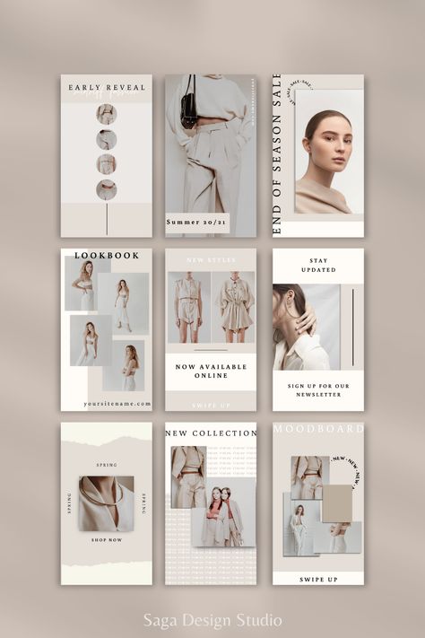 Looking for marketing ideas to engage your Instagram feed? Use this beautiful Minimal Canva template to uplift your social media. Great for fashion or lifestyle blog or business. Its hard to find social media post ideas, but not with this template. Small business social media Template for blog content. Download this Instagram template and create a pretty Instagram in under 10 minutes. #instagrampuzzle #socialmediatemplate #marketingidea #CanvaTemplates #instagrampostideas Content Ideas For Instagram Business Fashion, 2023 Instagram Feed, Minimal Instagram Template, Fashion Social Media Template, Social Media Content Template, Story Fashion Instagram, Fashion Feed Instagram Ideas, Fashion Instagram Template, Fashion Instagram Post Ideas