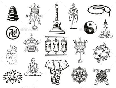 Buddhism Religion Symbol #AD #Buddhism, #AFFILIATE, #Religion, #Symbol Buddha Symbol Tattoo, Buddha Vector, Tattoo Symbols And Meanings, Buddhist Tattoos, Buddha Symbols, Small Wave Tattoo, Wheel Tattoo, Buddhism Symbols, Buddhist Tattoo