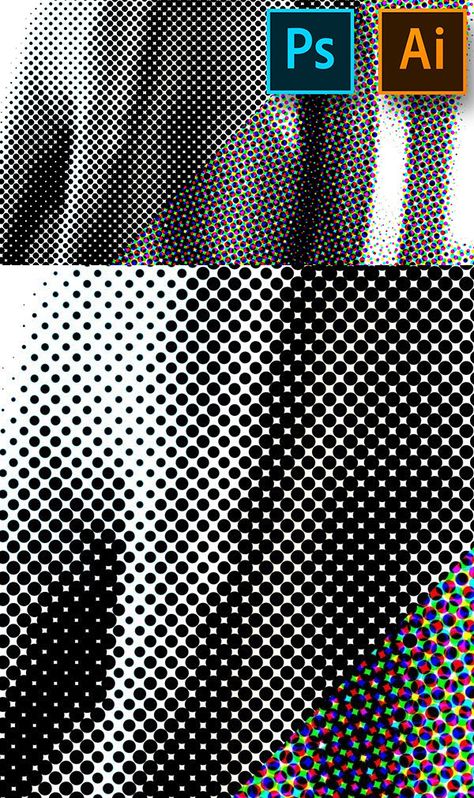 Halftone Effect, Halftone Design, Hexagon Logo, Photoshop Tutorial Photo Editing, Illustrator Brushes, Illustrator Design Tutorial, Adobe Illustrator Tutorials, Learn Drawing, Grafic Design