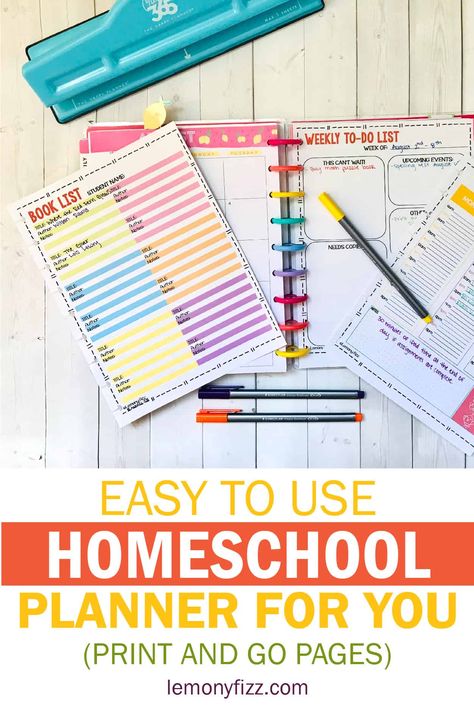 Homeschooling planners are sometimes full of page you don't need. Print only the pages you will use with this homeschool lesson planner printable. Resize to fit a Happy Planner or use them in a 3 ring binder. Homeschool Student Planner, Homeschool Lesson Planner, Homeschool Binder, Homeschool Lesson Plans, Student Planner Printable, School Lesson Plans, Happy Planner Layout, Curriculum Planning, Weekly Planner Template