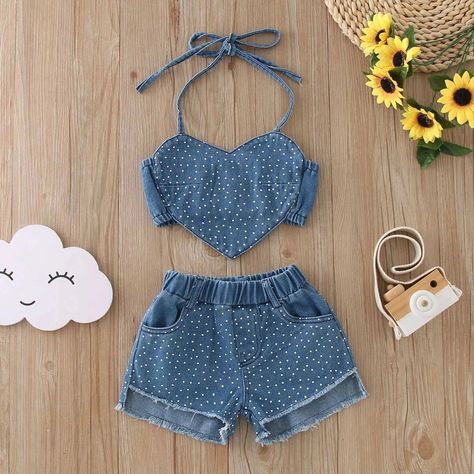 👉 Who would you purchase this product for? 👈 0-3Y Toddler Baby Girls Clothes Sets Hanging Neck Heart Crop Tops Denim Shorts Fashion Infant Baby Clothes Summer 2Pcs Outfits 👇 https://postdolphin.com/t/LTLE2 #BabyJoy #LittleFeetBigSteps #NewbornBliss #MilestoneMoments #BabysFirsts #SnuggleSquad #CherishedChildhood #NurseryNooks #ParentingJourney #BabyGiggles #FamilyForever #HomeIsWhereTheHeartIs #BabiesRYou Baby Crop Top, Shorts Fashion, Clothes Summer, Crop Top Outfits, Girls Clothes, Outfit Sets