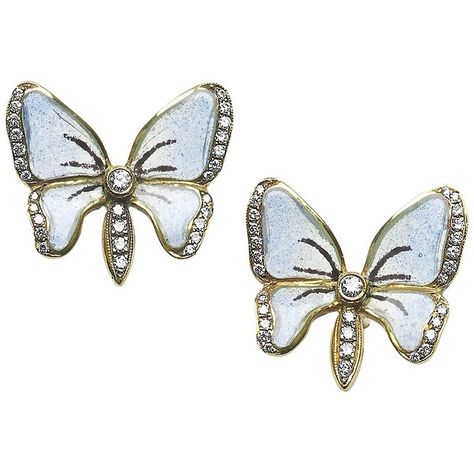 Moira Blue Enamel Butterfly Earrings Blue Butterfly Earrings, Black Veins, Enamel Butterfly, Vintage Stud Earrings, Diamond Butterfly, Insect Jewelry, Butterfly Jewelry, Christmas Gift Jewelry, Earrings Stud