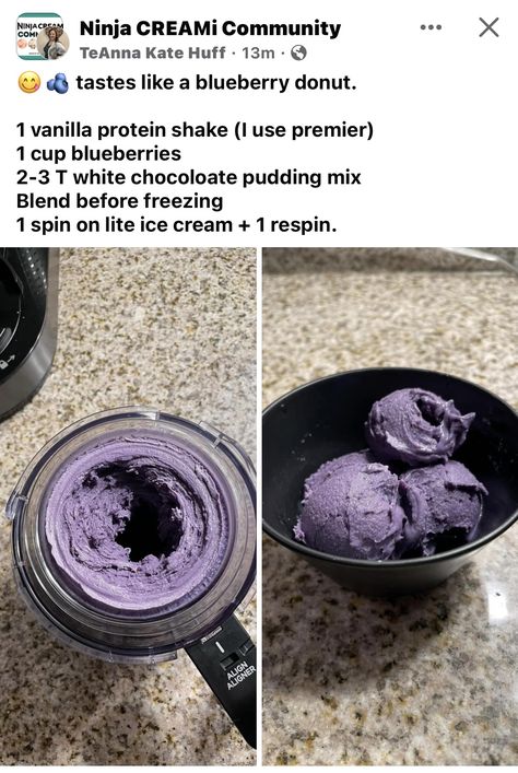 Ninja Icream Recipes Healthy, Ninja Cremini Ice Cream Protein, Ninja Cremi Deluxe Recipes, Ice Cream Maker Recipes Healthy, Ninja Creami Recipes, Ninja Creamy, Ninja Ice Cream Recipe, Protein Ice Cream Recipe, Protein Ice Cream Recipes