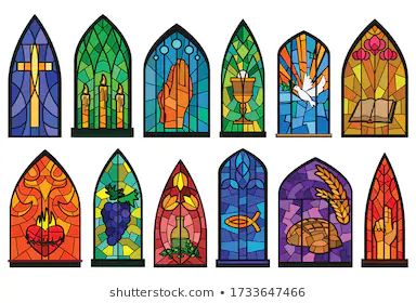 Stained Glass Images, Stock Photos & Vectors | Shutterstock Church Banners Designs, Stained Glass Windows Church, Diy Stained Glass Window, L'art Du Vitrail, Stained Glass Church, Church Windows, Church Banners, Faux Stained Glass, Window Art