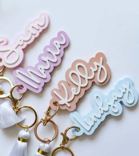 Excited to share the latest addition to my #etsy shop: Backpack tag, Personalized keychain for woman, bridesmaid keychain, custom name tag, backpack name tag, keychain Personalized, lunchbox tag https://etsy.me/447au5v #backtoschool #personalized #acrylicnametag #backp Acrylic Bag Tag, Glowforge Keychains, Bridesmaid Keychain, Backpack Name Tags, Acrylic Name Keychain, Name Tag Keychain, Personalized Gifts For Women, Personalized Bag Tags, Keychain Custom