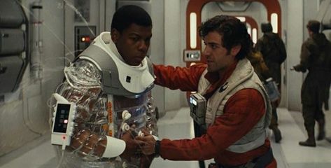 "Finn, naked, leaking bag?" Finn Star Wars, Finn Poe, Rian Johnson, Star Wars The Last Jedi, John Boyega, Star Wars Love, Poe Dameron, The Last Jedi, Oscar Isaac