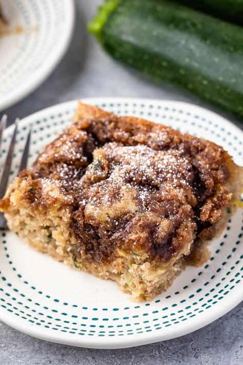 Cinnamon Zucchini Coffee Cake Zucchini Coffee Cake, Use Up Zucchini, Recipe With Zucchini, Breakfast With Coffee, Zucchini Cakes, Apple Coffee Cake, Zucchini Cakes Recipe, Teriyaki Chicken Crock Pot, Zucchini Recipes Dessert