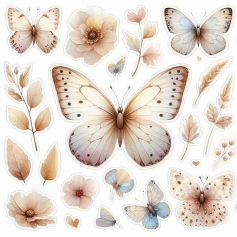 Scrapbook Printables Free, Scrapbook Printables, Diy Journal, Butterfly Art, Journal Stickers, Uv Resin, Junk Journals, Bible Journaling, Decoupage