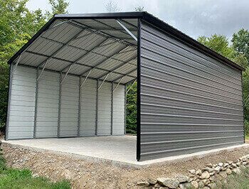 Diy Car Port How To Build, Metal Garage Ideas, Garage Building Ideas, Metal Rv Carports, Metal Building Prices, Build Garage, Carport Prices, Rv Carports, Rv Covers