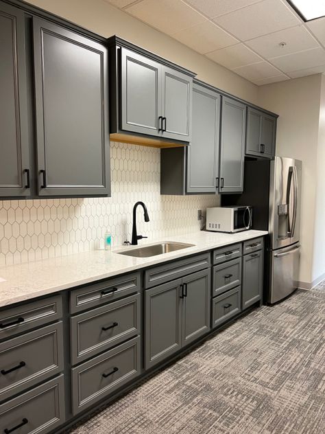 Greyhound Cabinets, Glacier Grey Cabinets, Winchester Grey Kitchen Cabinets, Rv Grey Cabinets, Cabinets Styles, Kraftmaid Cannon Grey Cabinets, Kraftmaid Kitchen Cabinets, Cozy Workspace, Spartan Tattoo