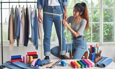 How To Measure Jeans For The Perfect Fit Perfect Jeans Fit, Buy Jeans, Perfect Jeans, How To Measure, Jeans Fit, Body Shapes, Perfect Pair, Jeans Size, Perfect Fit