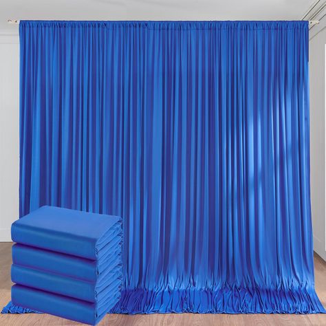 PRICES MAY VARY. 1. You will receive 4 Panels 5ftx10ft Royal Blue Backdrop Curtains for Parties. Totally 20FT(Width) x 10FT(Height). cortinas para fiestas decoracion. 2. Wrinkle Free Fabric: Soft & Smooth; Drape Nicely; Washable; Ironable; Durable. You can keep it for future events. The soft fabric backdrops are perfect to create beautiful folds or leave it flowing loose onto the floor. 3. Easy to Hang ON: Come with a 4 inches rod pocket. You can hang it on a photo backdrop stand, arch backdrop Blue Anniversary Decorations, Blue Fringe Backdrop, Xavier Omar, Blue Photo Backdrop, Royal Blue Backdrop, Diy Jewelry Hacks, Royal Blue Wedding Decorations, Photo Backdrop Stand, Blue Graduation Party