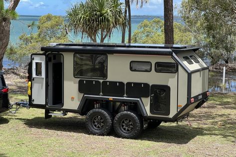 Enjoy camping in the great outdoors in comfort with off-grid camper trailer Adventure Trailers, Overland Trailer, Air Filtration System, Teardrop Trailer, Camper Trailer, Creature Comforts, Functional Kitchen, Yanko Design, Different Kinds