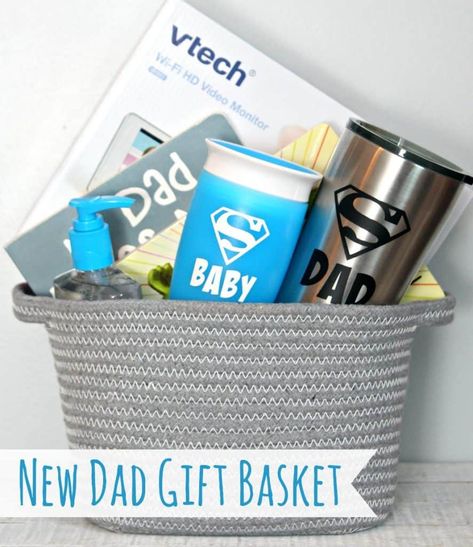 New Dad Gift Basket, Dad Gift Basket, Dad Gifts Basket, New Mom Gift Basket, Mom Gift Basket, New Dad Gift, Small Business Cards, Baby Baskets, Dad Baby