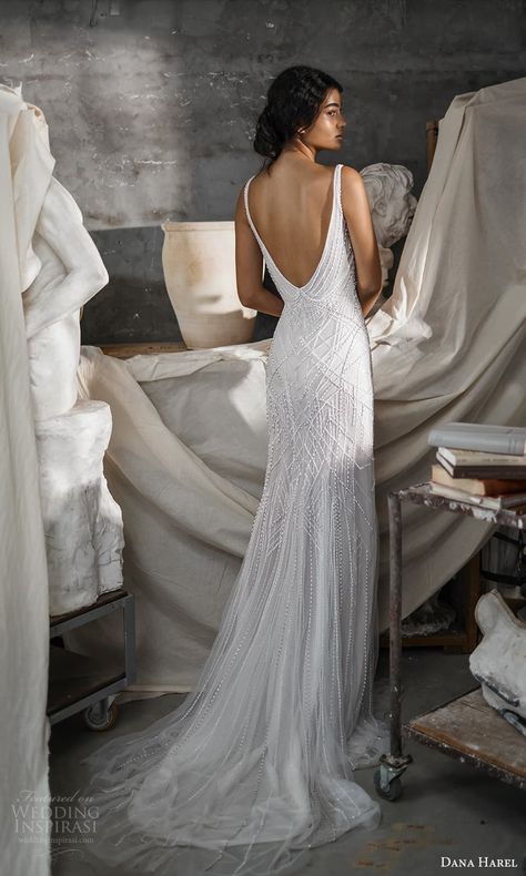 Dana Harel Bridal, Dana Harel, Plain Wedding Dress, Stylish Wedding Dresses, Dream Wedding Ideas Dresses, Tulle Gown, Luxury Bridal, Backless Wedding Dress, Wedding Mood