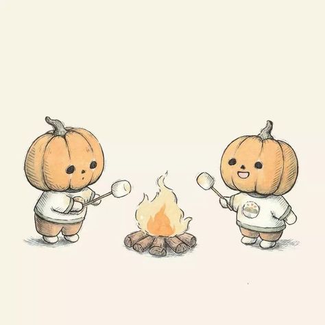 Autumn Illustrations, Cute Halloween Drawings, Fall Drawings, Pumpkin Drawing, Pumpkin Illustration, T Shirt And Pants, Cute Sketches, Autumn Illustration, Pumpkin Art