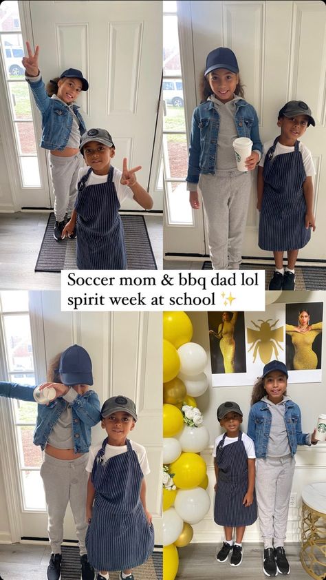 #spiritweek #soccermom #bbqdad #diyoutfits Spirit Week, Soccer Mom, Diy Clothes, Soccer