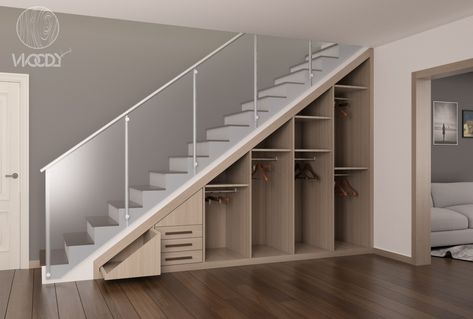 Sottoscala su misura | Woody Design Unique Staircase Ideas, Stair Bookshelf, Under Stairs Space, Under Stairs Storage Ideas, Master Suite Floor Plan, Stairs Storage Ideas, Unique Staircase, Under Stairs Storage Solutions, Under Stairs Storage