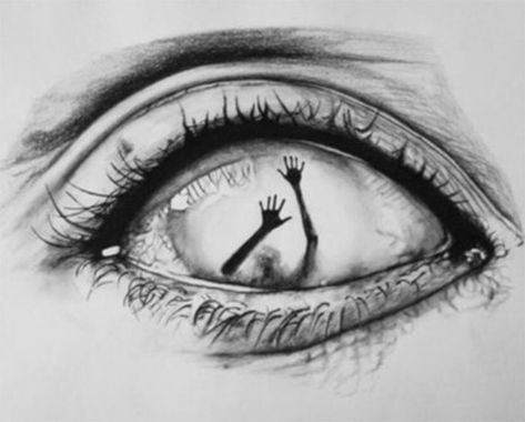 I Feel That This Is A Pretty Accurate Depiction Of Sleep Paralysis Awesome Sketches, Drawings For Boyfriend, Kunst Tattoos, Creepy Drawings, Eyes Artwork, Meaningful Drawings, Dark Art Drawings, Eye Tattoo, Pencil Art Drawings