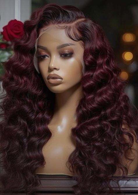 Side Part Wig Install, Blk Hairstyles, Frontal Wig Hairstyles, Long Hair Wigs, Quick Weave Hairstyles, Dyed Hair Inspiration, Birthday Hair, Quick Braided Hairstyles, Protective Hairstyles Braids