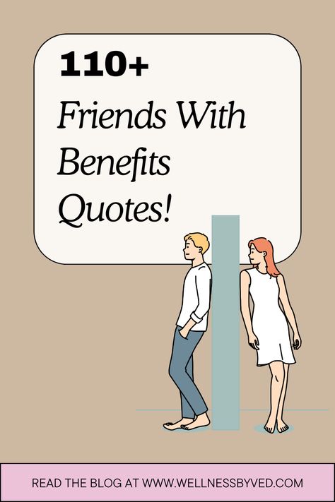 In this article, we explore the intricacies of this type of relationship and the potential benefits and pitfalls that come with it and 110+ friends with benefit quotes.

#fwbquotes #friendswithbenefitquotes #friendswithbenefitquote #relationshiptips Friends With Benefits Rules Facts, Casual Relationship Quotes, Friends With Benefits Quotes Funny, Friends With Benefits Quotes Feelings, Friend With Benefits Humor, Casual Intimacy, Friends With Benefits Quotes, Friends With Benefits Movie, Type Of Relationship