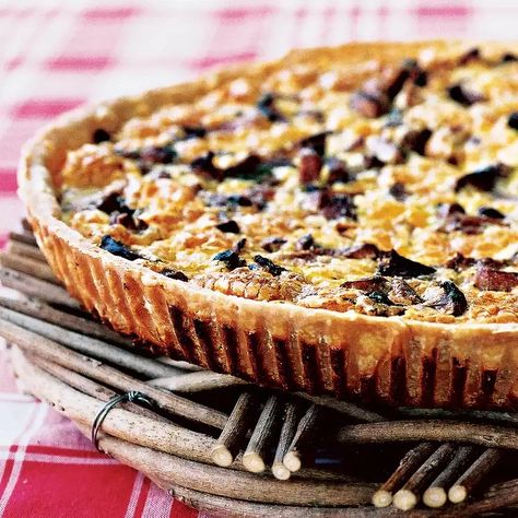 Mushroom and Ham Quiche Recipe Ham Quiche Recipe, Brunch Egg Dishes, Ham Quiche, Fruity Wine, Quiche Recipe, Tart Shells, Quiche Recipes, Ham And Cheese, Us Foods