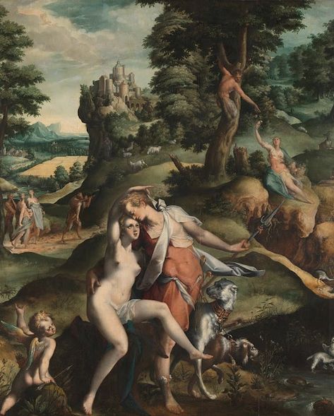 Mannerism Art, Venus And Adonis, 16th Century Paintings, Cupid And Psyche, Large Artwork, Male Artist, Artist Life, Old Master, Art Google